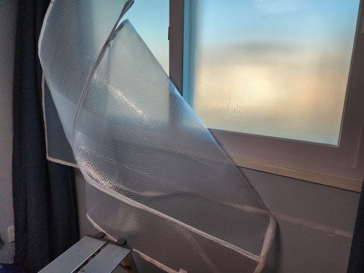 창문바람막이 다이소 비닐로 해결안되는 샷시