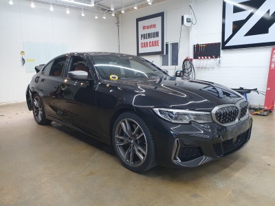 시흥 신현로38번길 / 전체 랩핑 / 택랩 글라스 그린 블랙 실크 / BMW / 3시리즈 (G20)
