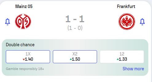 <b>마인츠</b> 프랑크푸르트 상대 <b>이재성</b> 시즌 첫 골 끝내 못지키며 비겨