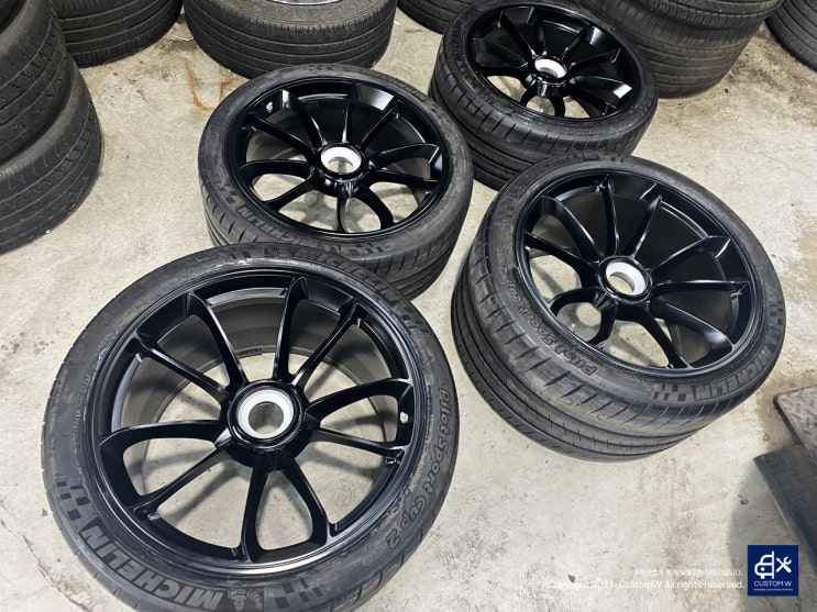  포르쉐 카레라 991 GT3 RS 제트 블랙 휠도색