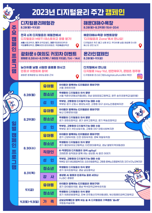 아름다운 디지털 세상을 위해 함께 노력해요! 아름다운 디지털 세상을 위해 함께 노력해요!