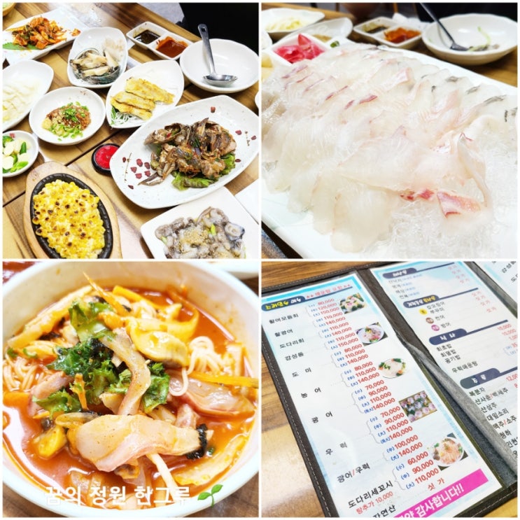  활어모듬회 물회 순자네 횟집 회 칼로리