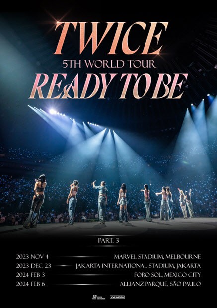 <b>트와이스</b>, <b>스타디움</b> 공연 4곳 추가… 100만 관객 목전