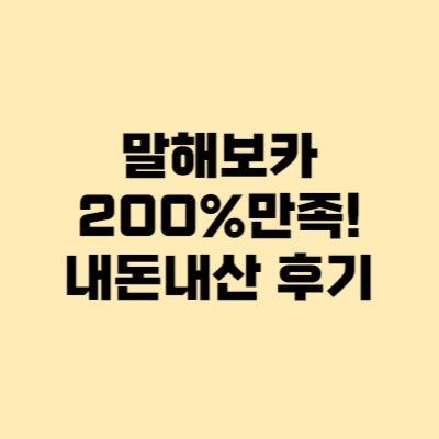 말해보카 내돈내산 후기! 장점 리그