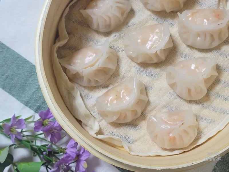 딤섬 하가우 홍콩 새우만두 투명한 만두피 만들기 : 네이버 블로그