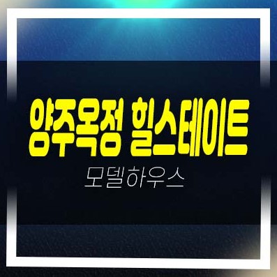  양주옥정 힐스테이트 파티오포레 현대건설 대단지 블록형 단독주택 계약금5% 현장 및 모델하우스 문의