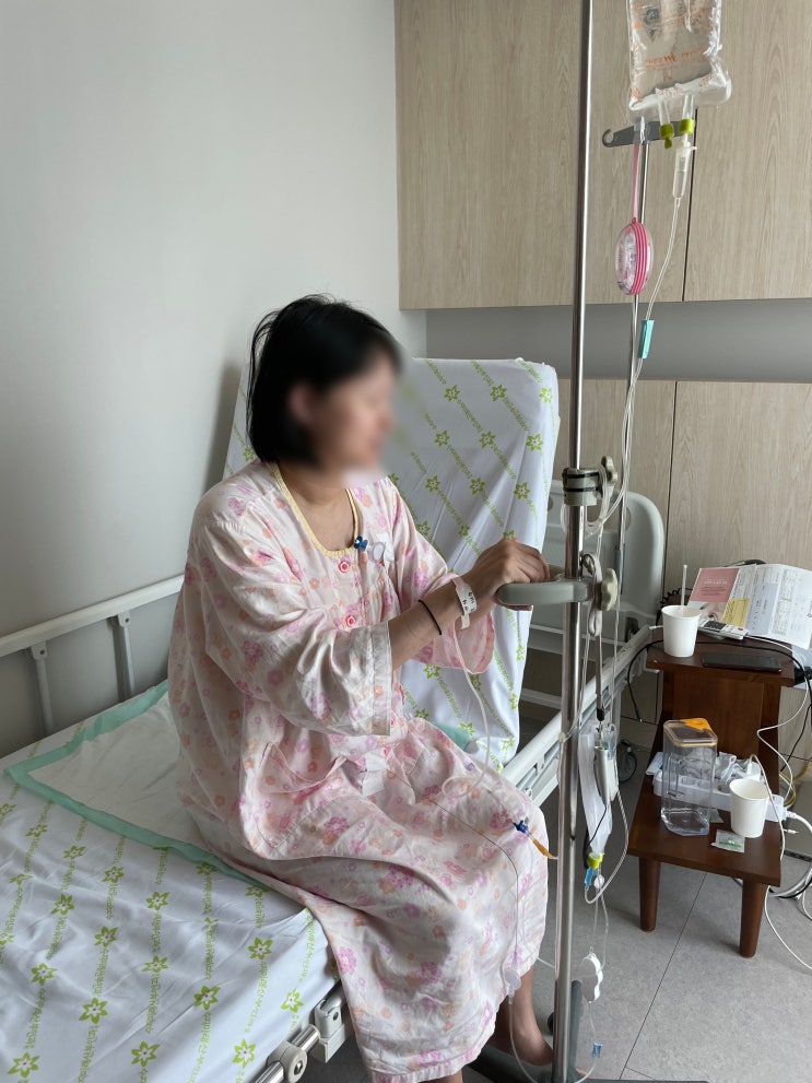 제왕절개 수술 2일차 후기(수지미래산부인과, 선택제왕, 통증, 주사, 밥)