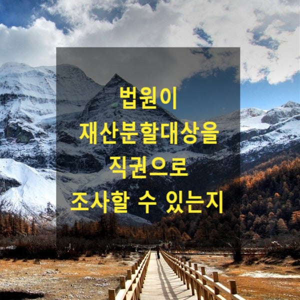  이혼 시 당사자가 주장하지 않은 재산도 법원이 재산분할대상을 직권으로 조사할 수 있는지