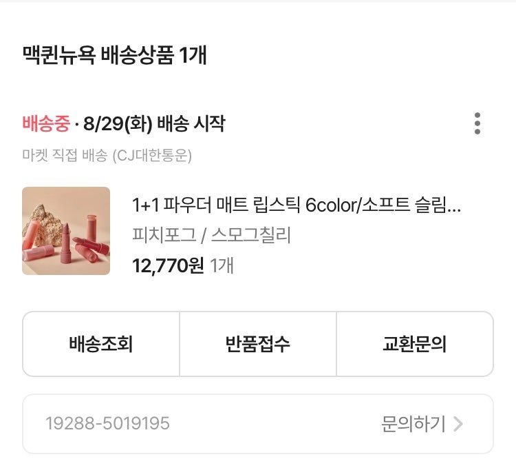 맥퀸뉴욕 파우더매트립스틱 피치포그 스모그칠리 리뷰