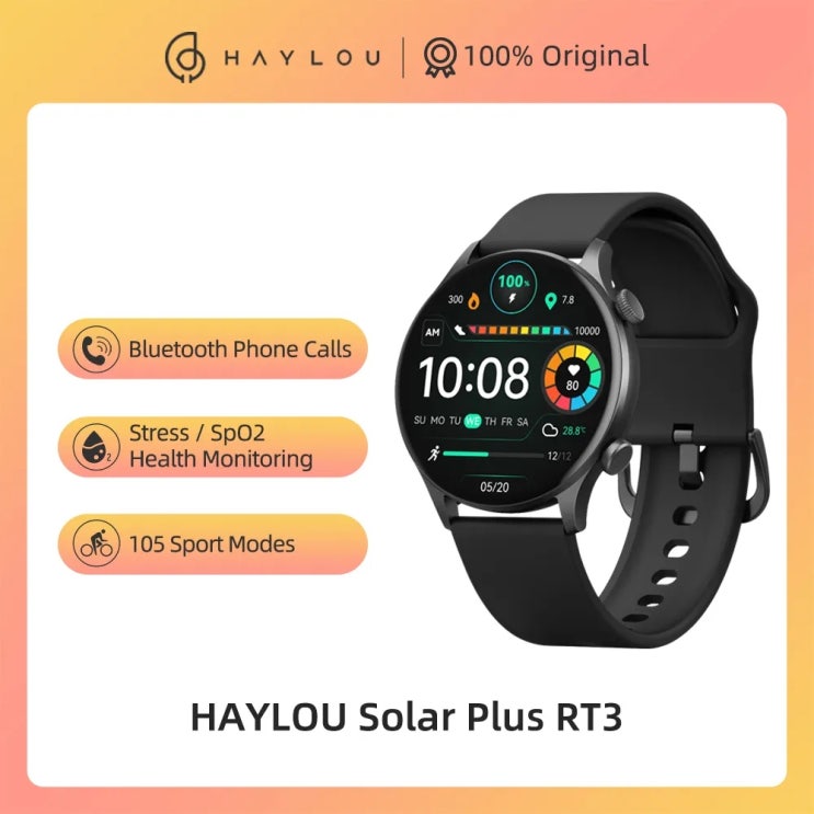 혁신적인 스마트워치, HAYLOU Solar Plus RT3!