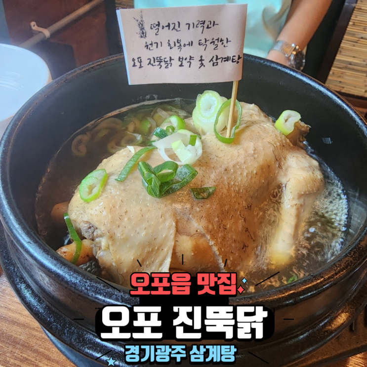 경기광주 룸식당 오포읍 맛집 삼계탕 해신탕 몸보신하기 좋은 오포 진뚝닭