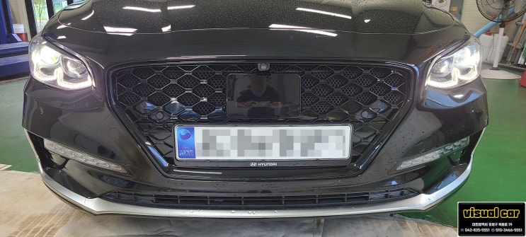  대전 그랜저IG 제플릭스 다이아몬드 올블랙 그릴 장착