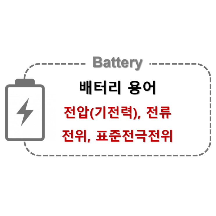  [Battery] 배터리 용어: 전압(기전력), 전류, 전위, 표준전극전위