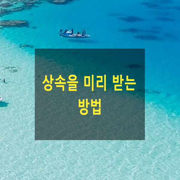  상속을 미리 받는 방법