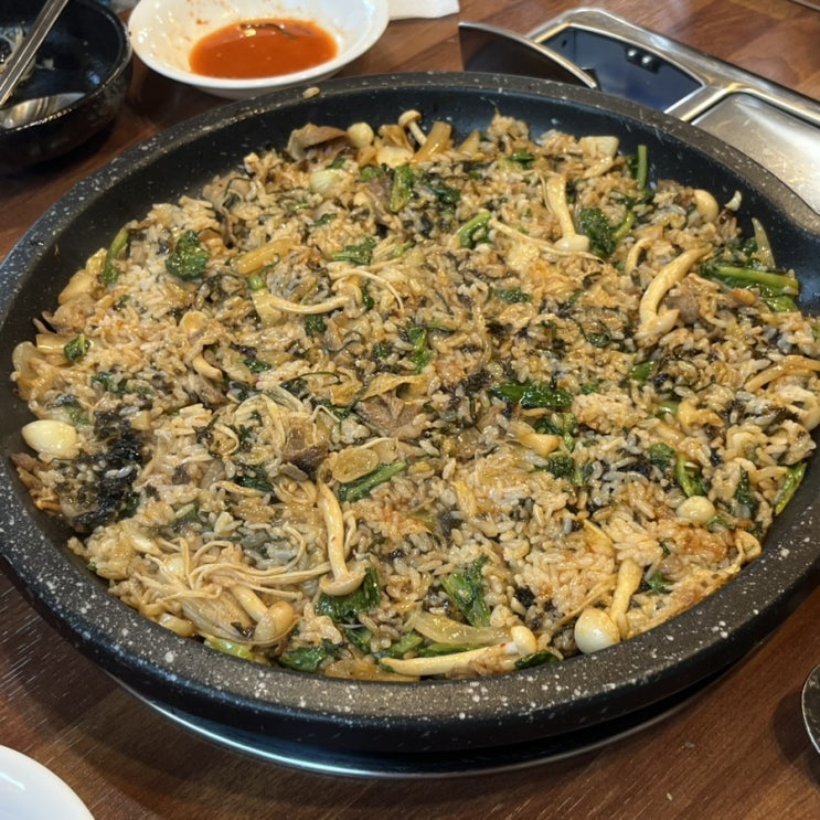  임실 물레방아 어죽 전문점 어죽과 오리불고기