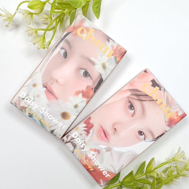  츄렌즈 은은하게 밝은 그레이 브라운 렌즈 데이지 샤워