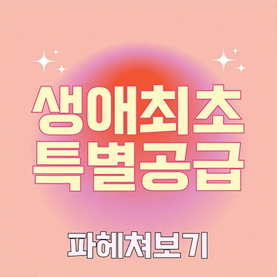  생애최초 특별공급 다양한 유형 요약 및 파악하기