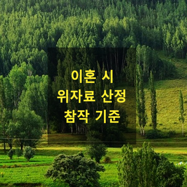  이혼 시 위자료 산정 참작 기준