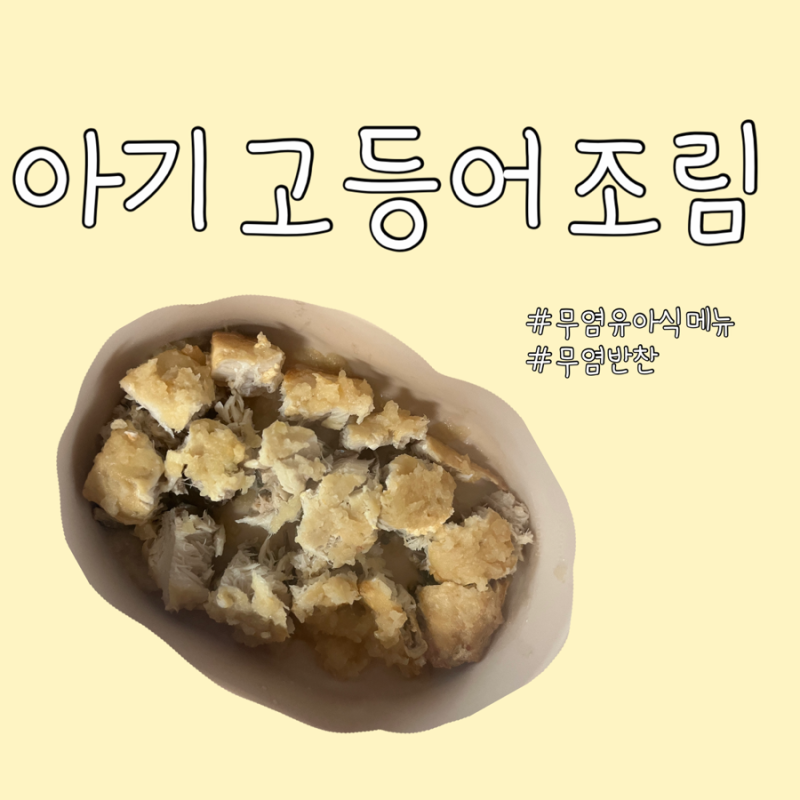 아기고등어조림 레시피 무염 유아식 메뉴 생선조림