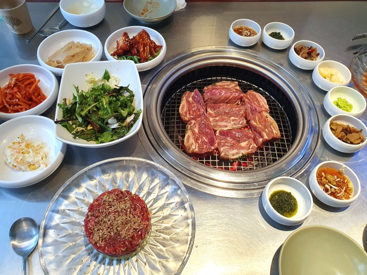  길동역 맛집 청기와타운 메뉴 점심 푸짐해