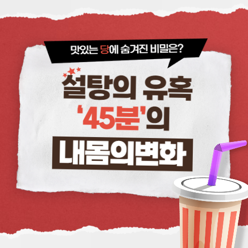  설탕의 유혹 먹는순간 내몸 45분 혹사 당당당 조심