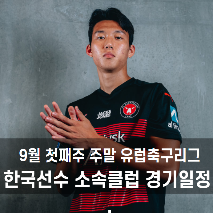9월 2일부터 4일까지  손흥민 김민재 <b>조규성</b> 수비수 <b>이한범</b>... 