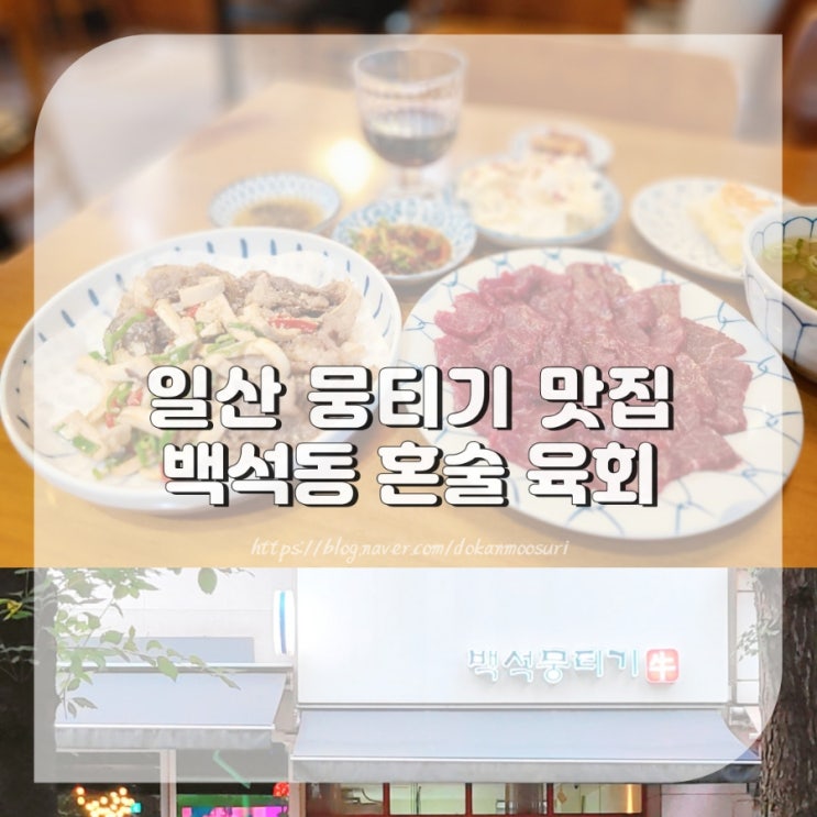  일산 백석 뭉티기 맛집 혼술 육회 뭉티기 뜻