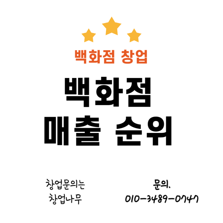  2022년 백화점 매출 순위 알아봅시다