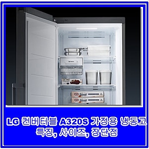 LG 컨버터블 A320S 가정용 냉동고의 특징, 사이즈, 장단점