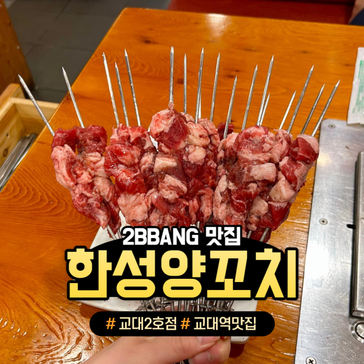  [교대/서초]강남에서 유명한 양꼬치 맛집 '한성양꼬치'(feat.지삼선,어향가지 차이)