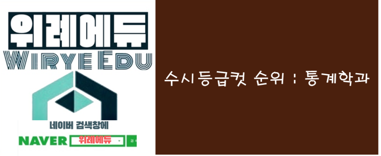  수시등급컷 순위 : 통계학과