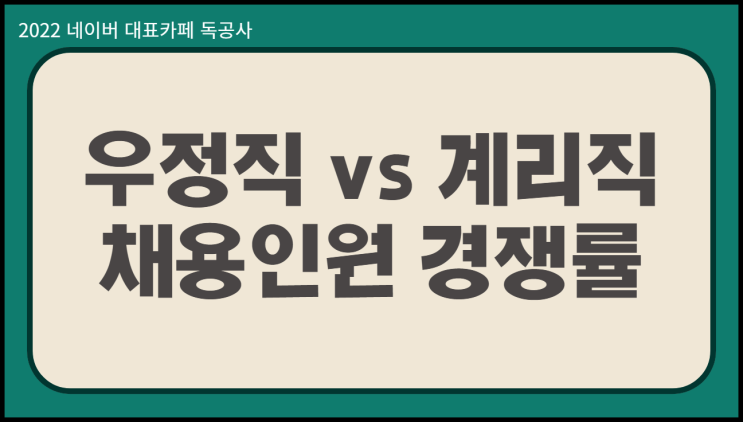  우정사업본부채용 국가직 vs 계리직 경쟁률 비교
