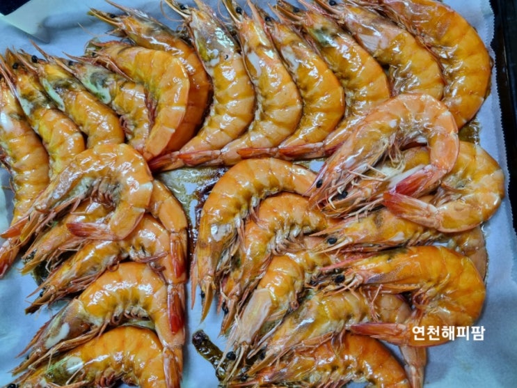  농라 목포황제수산 활흰다리새우 에어프라이어 새우구이