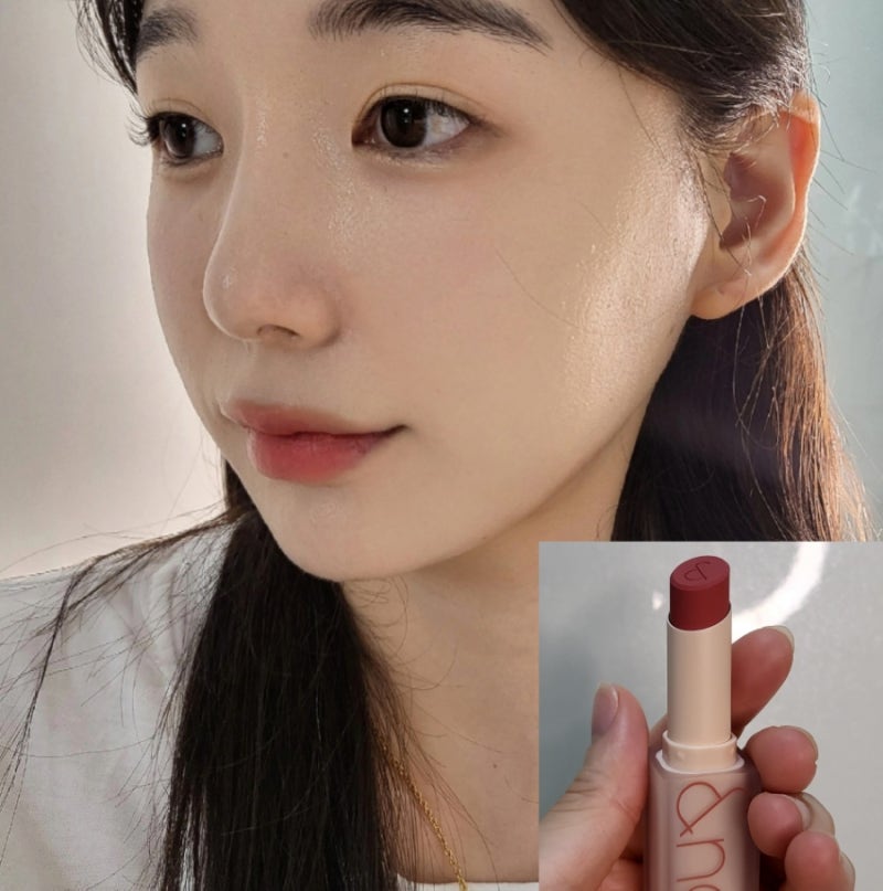 봄웜컬러 롬앤 제로매트립스틱 어도러블 상세한 발색