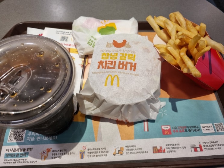  맥도날드 신메뉴 창녕갈릭 치킨버거 리얼 후기 가격은!?(다대DT)