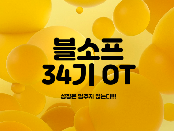 블소프 34기 OT 함께하는 성장의 힘
