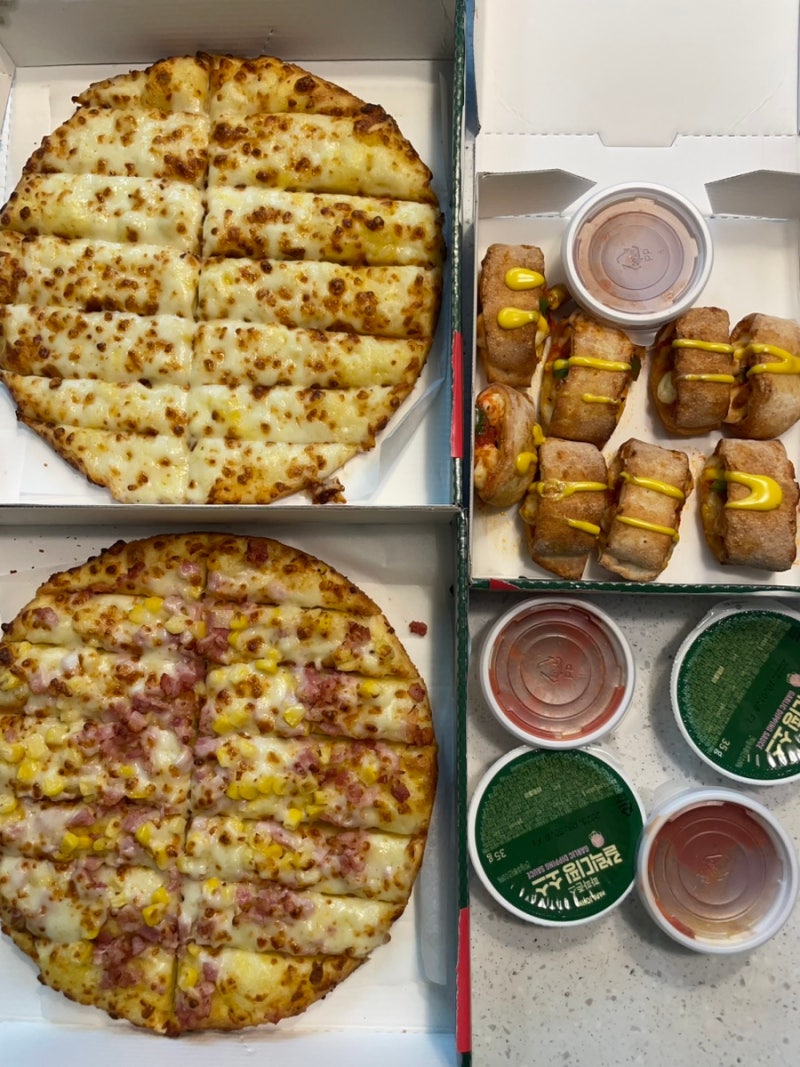 통신사 할인으로 먹는 파파존스 후기(치즈스틱, 베이컨 치즈스틱, 슈프림 파파 바이트) : 네이버 블로그