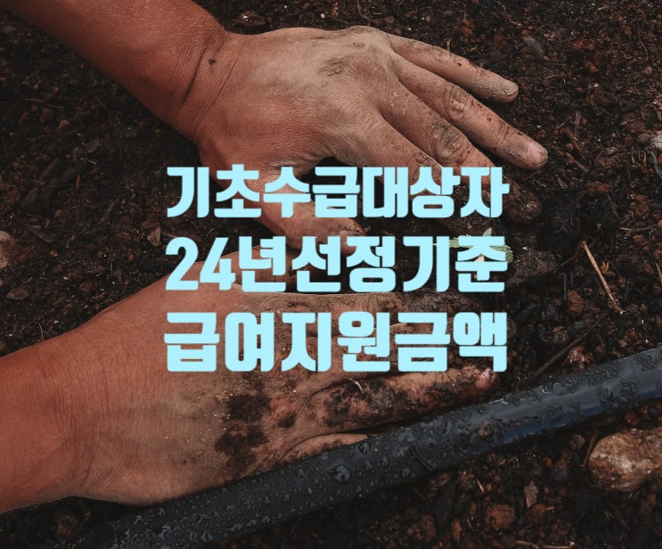  기초생활수급자 2024년 선정기준과 급여액이 변경되었어요 : 생계 교육 의료 주거급여