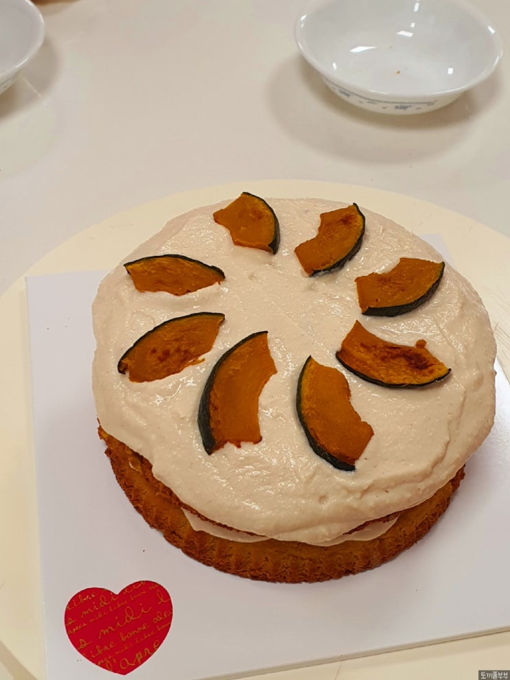 관악 남현동 홈플러스 남현점 문화센터 : 비건 단호박 케이크 만들기 베이킹 원데이 클래스 수강 후기