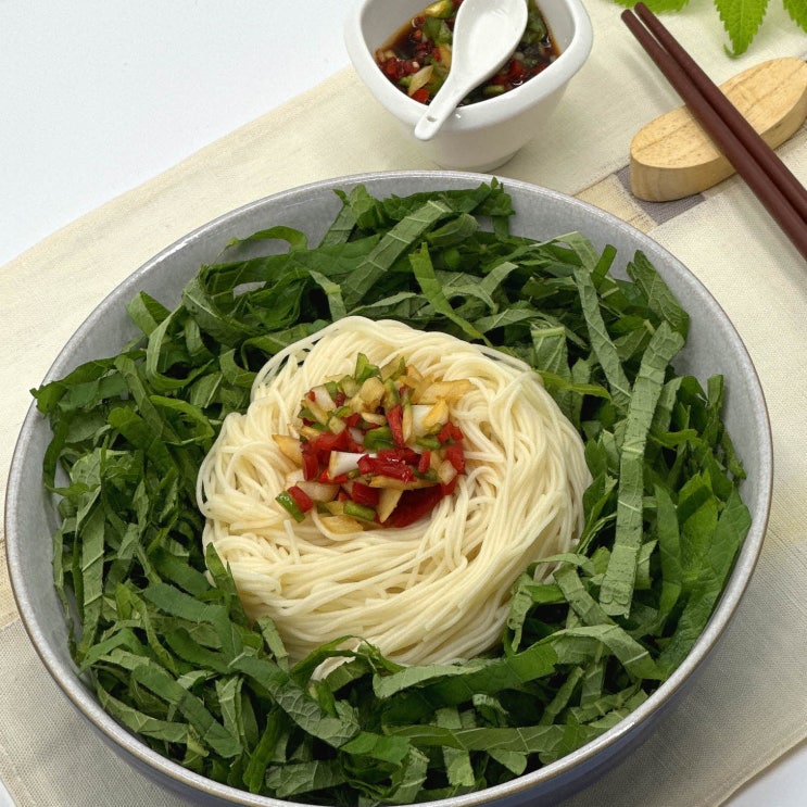  깻잎 요리 간장 비빔국수 쌈밥 깻잎 바나나 스무디