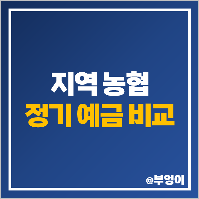 지역 농협 정기 예금 금리 이자 비교 특판 이율 높은 단기 예금 추천 지역 농협 정기 예금 금리 이자 비교 특판 이율 높은 단기 예금 추천