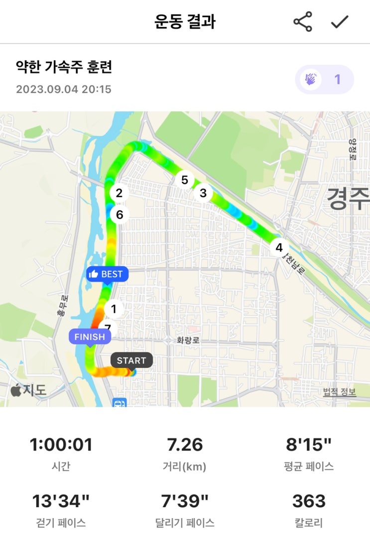  경주 밀면 먹고 공부한 일상 마라톤 못 가서 러닝 의지 상실
