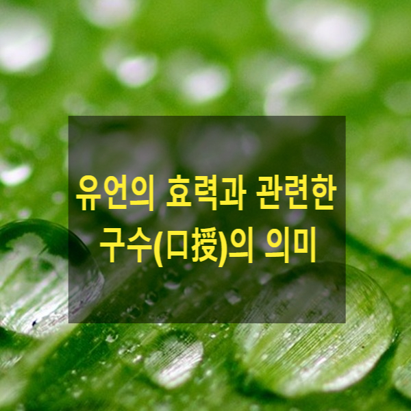  상속 - 유언의 효력과 관련한 구수(口授)의 의미, 유언무효확인의 소