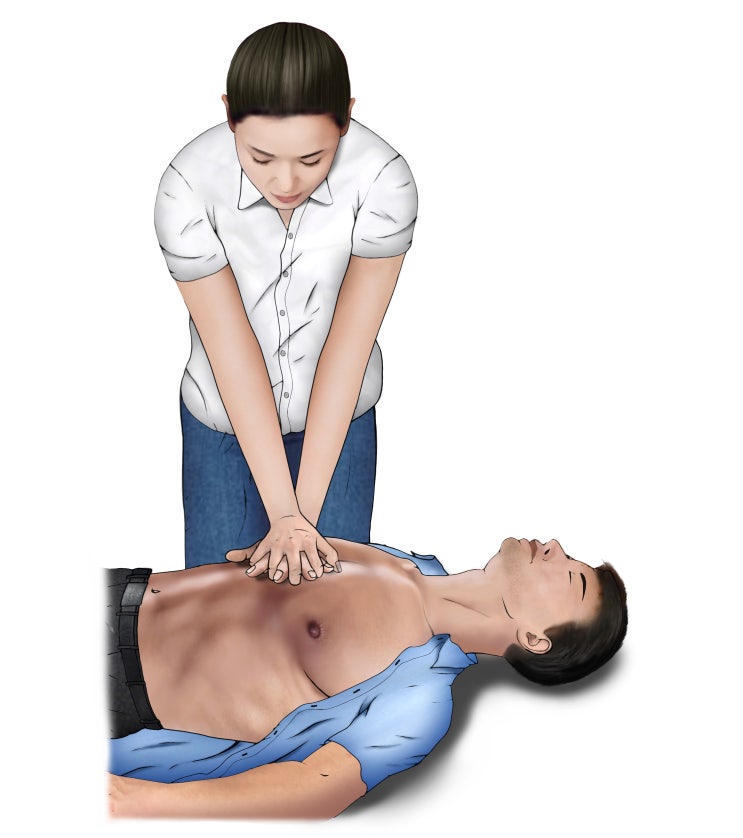  심폐소생술 배우기, CPR 자격증, 그림으로 심폐소생술 방법 알아보기 + AED 찾기 지도