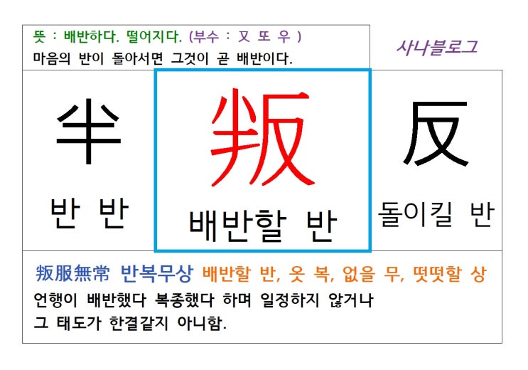  배반할 반