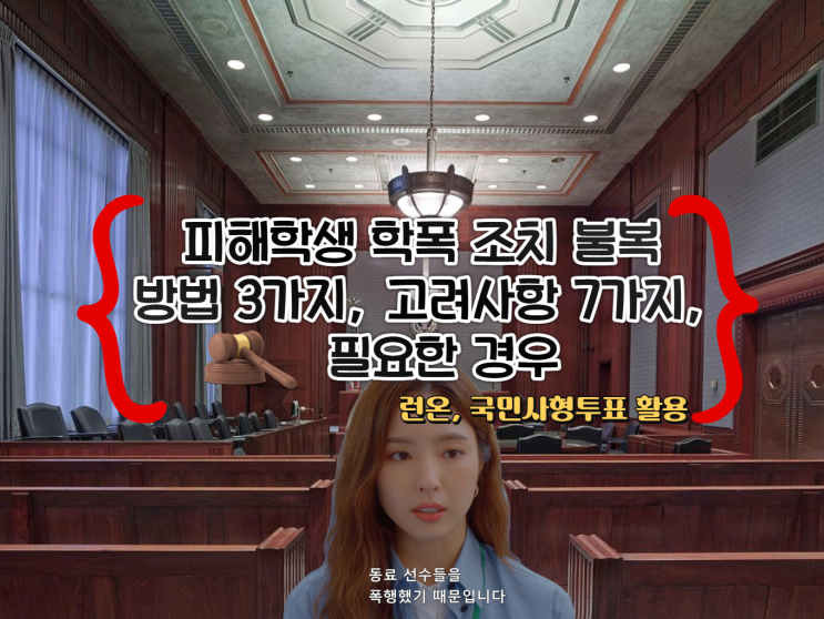 피해학생 학폭 조치 불복 방법, 고려사항