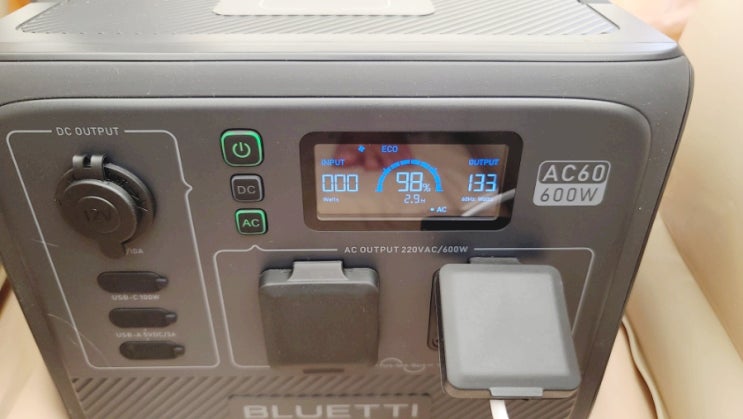  블루에티 파워뱅크 AC60 인산철 올인원 파워뱅크 차박용 배터리
