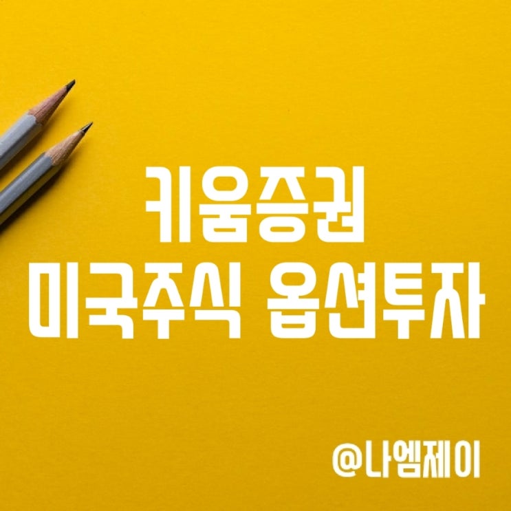 키움증권에서 미국주식옵션 투자 해보자 키움증권에서 미국주식옵션 투자 해보자