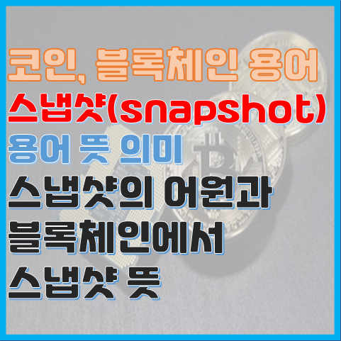 블록체인 용어 스냅샷 어원과 역사 의미 뜻 스냅샷이란 블록체인 용어 스냅샷 어원과 역사 의미 뜻 스냅샷이란