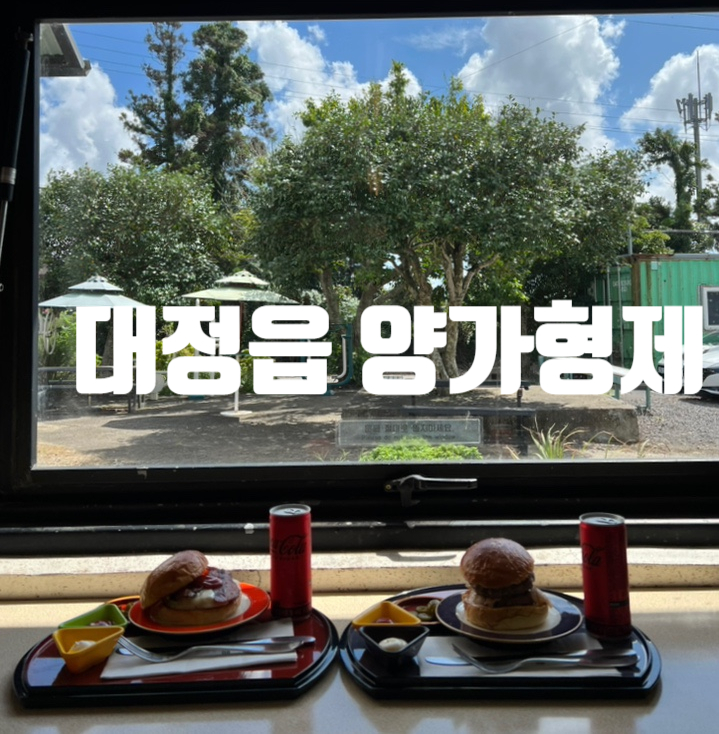  제주도 대정읍 수제햄버거 맛집 양가형제